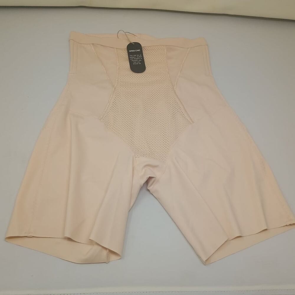 New Open Chic Nude Beige High Waist Smoothing Shapewear Shaper Shorts size sm - Picture 2 of 5
